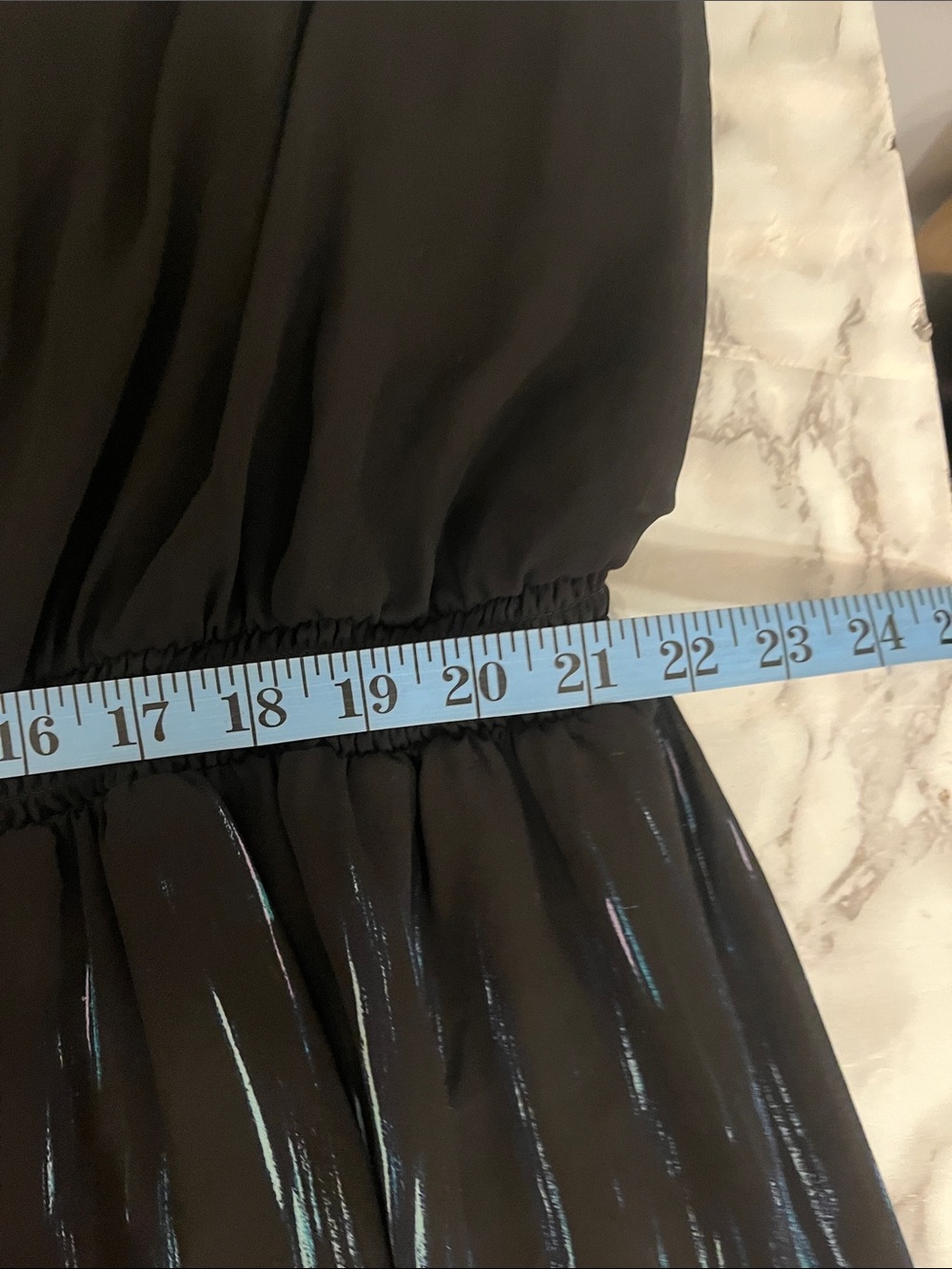 MICHEL STUDIO Black Chiffon Dress with Green Vertical Lines Skirt Size 24 - Picture 7 of 11